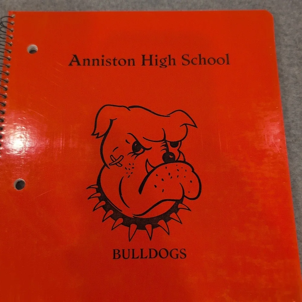 Anniston High School Bulldogs Spiral Notebooks Lot of 3 Blue Orange Alabama - Picture 2 of 4